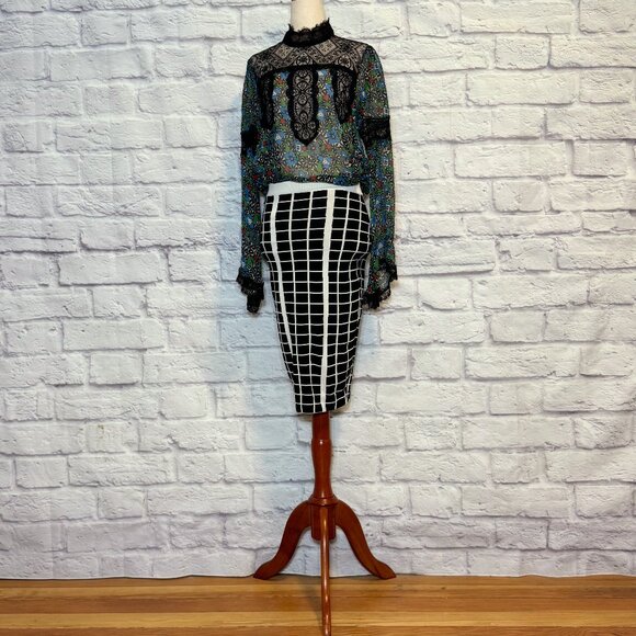 Anna Sui Black Floral Lace Top - Picture 5 of 7